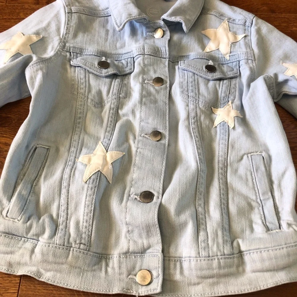 Wonder Nation light wash denim jacket with Stars in size S (6-6x)